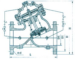 JD745X多功能水泵控制閥結(jié)構(gòu)圖